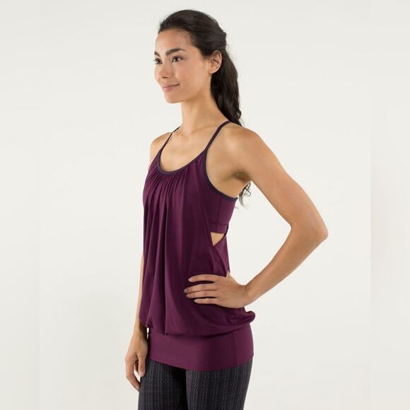 LULULEMON No Limits Tank in Hyper Stripe Plum Size 4 - Picture 1 of 7